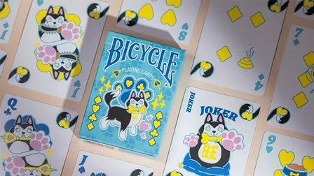 Bicycle Dog (Blue) Playing Cards by US Playing Card Co.